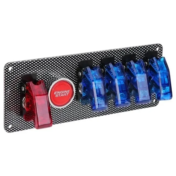 5'li ON-OFF Toggle Switch Panel - Motor Start Butonlu