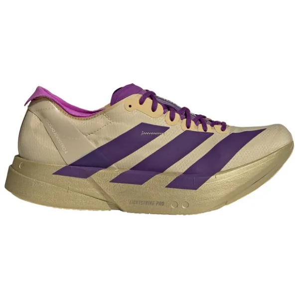 Adidas Adizero Adios Pro 4 JR7410 Bej-Mor Erkek Koşu Ayakkabısı