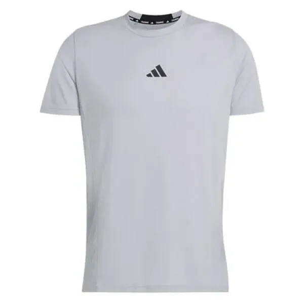 Adidas Designed For Training KA7287 Açık Gri Kısa Kollu Bisiklet Yaka Erkek Spor Tişört