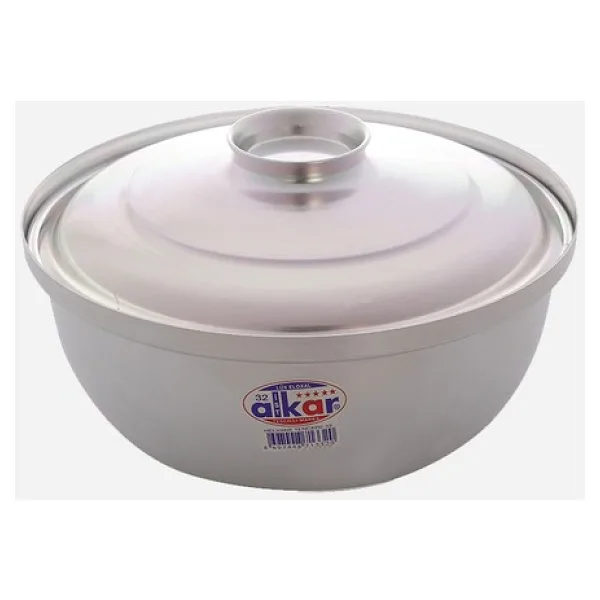 Alkar Alüminyum Helvane Tencere 48 cm - Açık Gri - standart