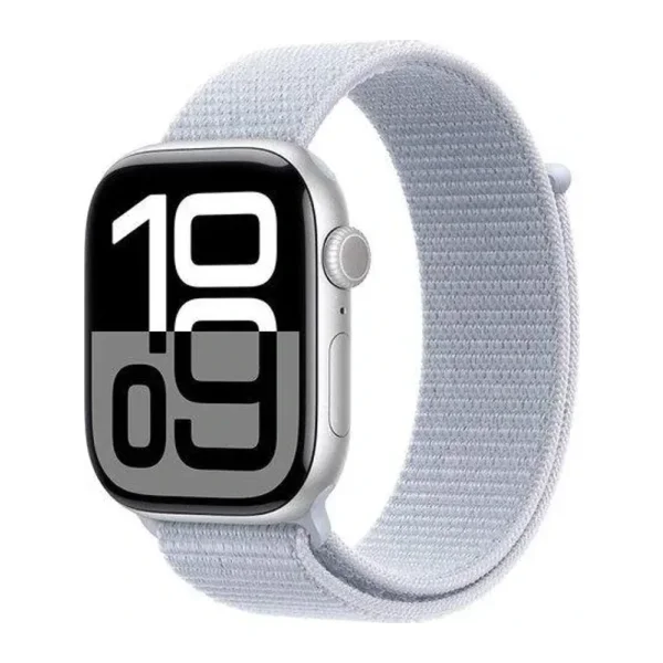 Apple Watch Series 10 GPS 46mm Gümüş Rengi Alüminyum Kasa ve Bulut Mavisi Spor Loop Kordon Akıllı Saat