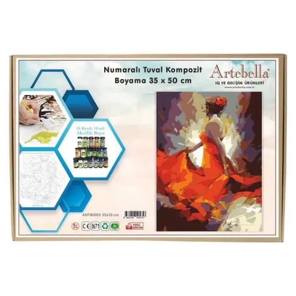 Artebella 35x50 Numaralı Kompozit Tuval Boyama Dansçı ANT00005