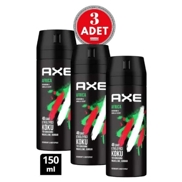 Axe Africa 3 Adet 150 ml Erkek Deodorant