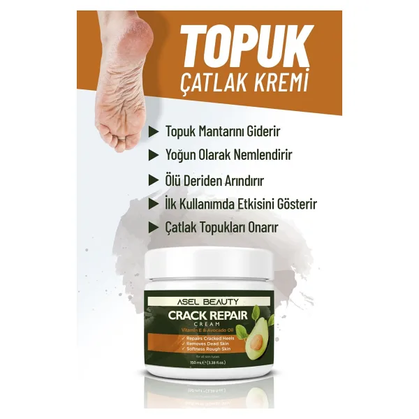 Ayak Tırnak Mantar Bakım - Topuk Çatlak Beyazlatıcı Etkili Krem 150 ml