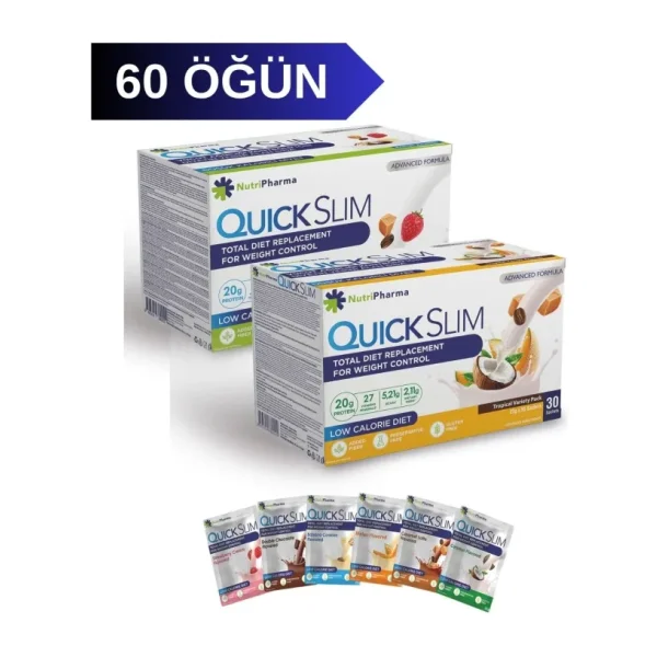 Bariatrik Protein Tozu Mix, Whey Proteinli Öğün Yerine Geçen Shake, 60 Saşe, Karışık Aromalı - Karışık Meyve