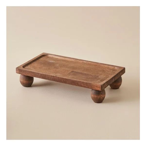 Bella Maison Wooden 17x30 cm Dikdörtgen Ahşap Sunum Standı