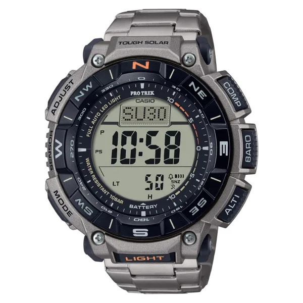 Casio Pro-Trek PRG-340T-7DR Titanyum Kordon Erkek Kol Saati