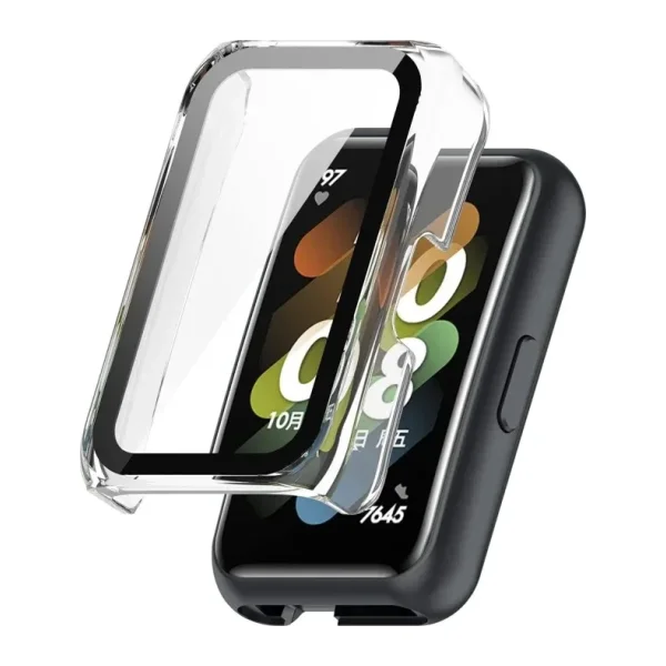 Coverzone Xiaomi Mi Band 7 Pro Ile Uyumlu Sert Pc Kasa Koruma Gard Çerçeve Şeffaf