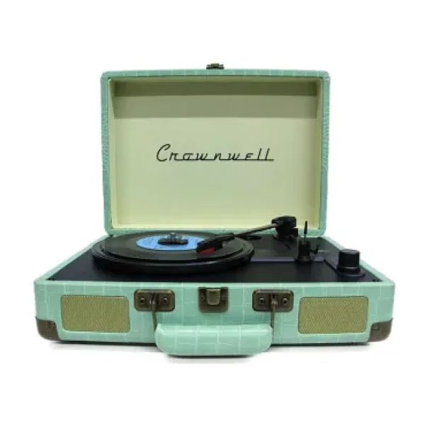Crown Well Turntable CW002-DG Yeşil Çantalı Pikap