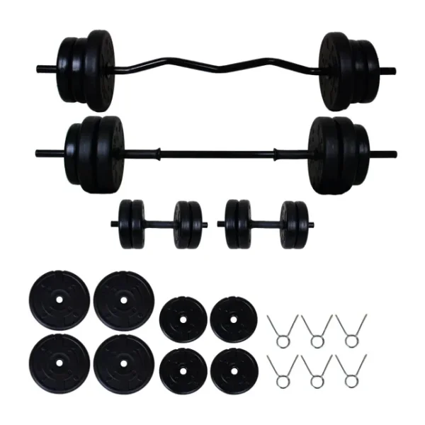 Dambıl 38 kg Z Barlı ve Düz Barlı Dambıl Halter Seti