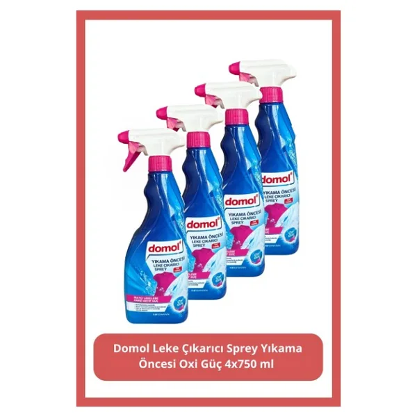 DOMOL Leke Çıkarıcı Sprey Yıkama Öncesi Oxi Güç 750 Ml (4 Adet)