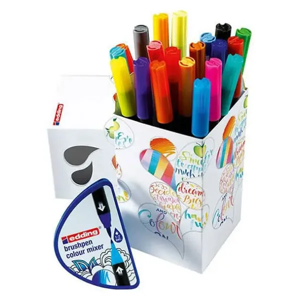 Edding 1340 Happy Box 20'li Fırça Uçlu Keçeli Kalem Seti