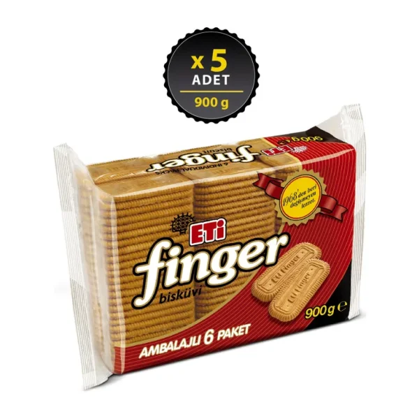 Eti Finger Bisküvi 900 gr 5'li