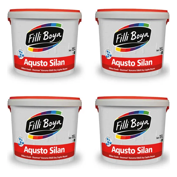 Filli Aqusto Silan 15 lt 4 Adet Silikonlu Dış Cephe Boyası