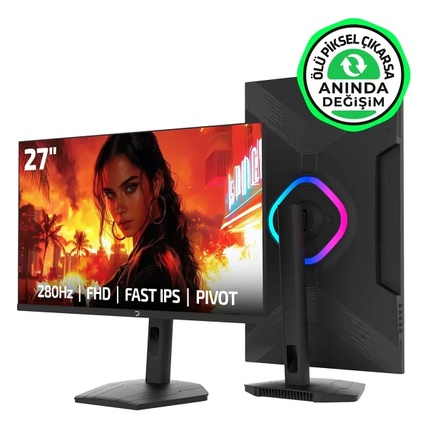 Gamepower Lunis L60 27'' 0.5 ms Full HD Pivot IPS 280 Hz Oyuncu Monitörü