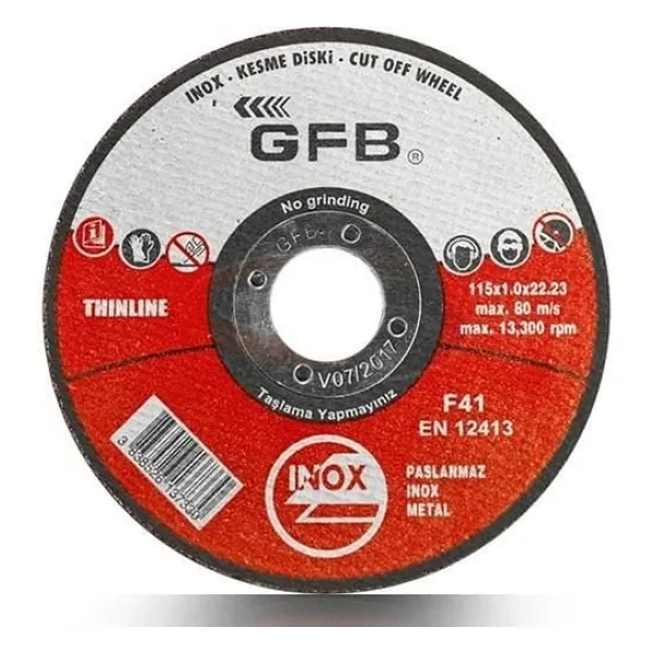 Gfb Metal İnox Kesici Taş 125 Mm