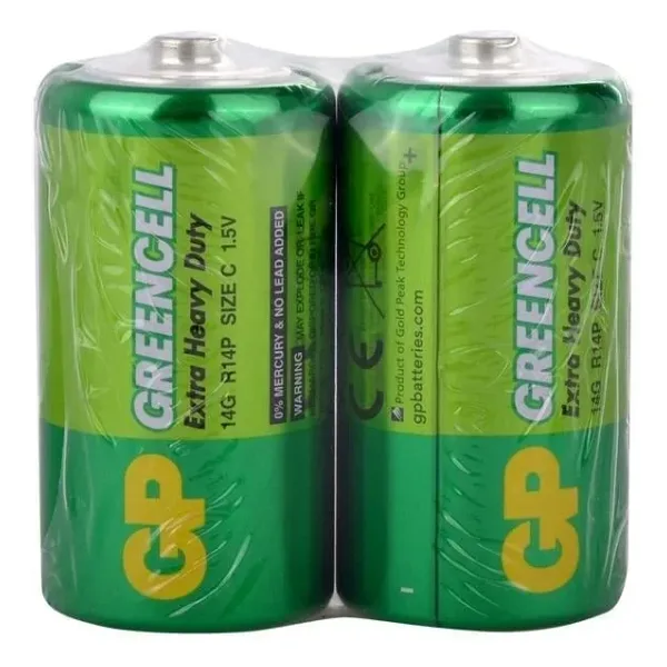 GP GP14G Greencell R14 Çinko C Orta Boy Pil 2'li Shrink