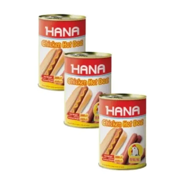 Hana Hot Dogs ( Piliç Sosis) 400 Gr X3 Adet
