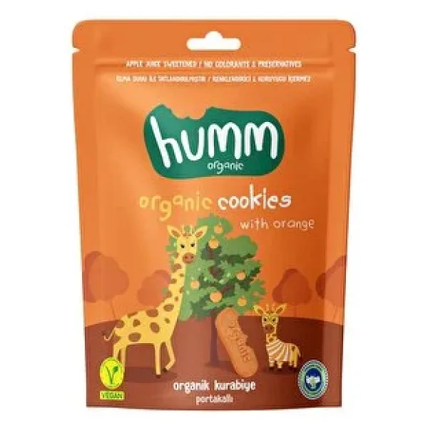 Humm Organic Portakallı Vegan Kurabiye 55 gr