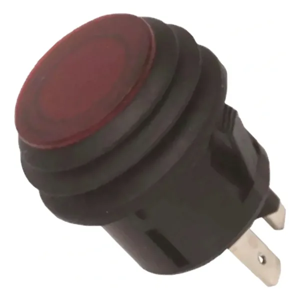 IC-180W Basmalı Yuvarlak Kırmızı Işıklı Kalıcı Körüklü Anahtar 20A 12V ASW-29D