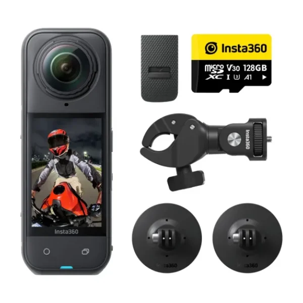 Insta360 X5 Siyah Aksiyon Kamerası - Motosiklet Kiti