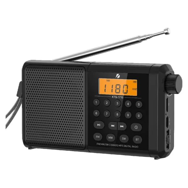 KOÇAKELEKTRONİK KTF-1715 Dijital Ekranlı Saatli Manuel Kanal Arama & Kayıt Özellikli FM Radyo Bluetooth Hoparlör