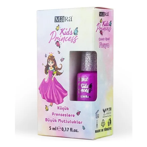 Mara Kids Princess Su Bazlı Çocuk oje Fuşya 5 ml