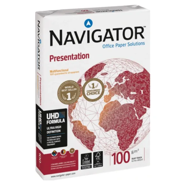 Navigator Fotokopi Kagidi Gramajli Laser-Copy-Inkjet Presentation 2000 Lı (4 Paket) A3 100 Gr Beyaz