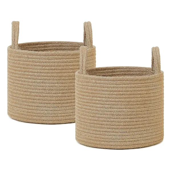 Ocean Home Textile 2'li Jüt Halat Sepet Set 26 X 22 Cm