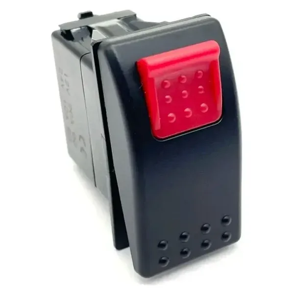 ON-OFF Anahtar Kırmızı 5-Pin 12V-24V - Emniyet Kilitli