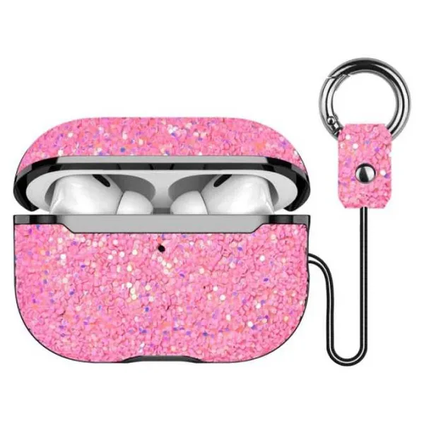 Onegif Airpods 2 (2.nesil) Bright Simli Airpods Kapak (Pembe)