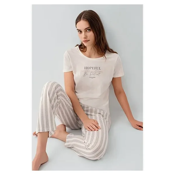 Pierre Cardin Kadın Krem Pijama Takım