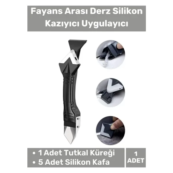 Premium Ürün Fayans Banyo Mutfak Silikon Derz Kazıyıcı Sıyırıcı Uygulayıcı 3 İn 1 Aparat