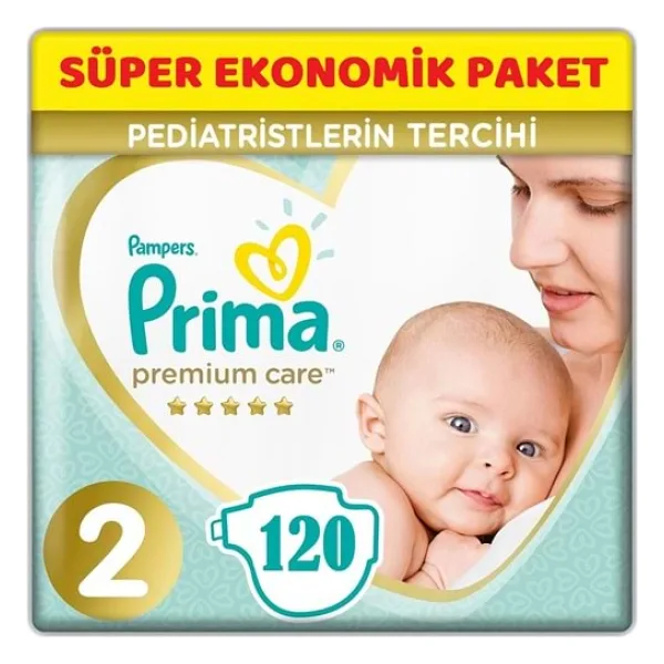 Prima Premium Care 2 Numara Mini 60'lı 2 Adet Bebek Bezi