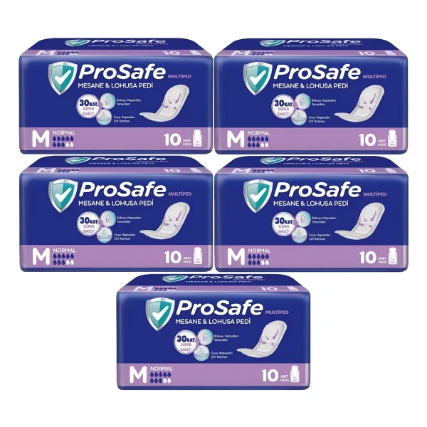 Prosafe Multiped Gece 8 Damla 10'lu 5 Adet Mesane Pedi
