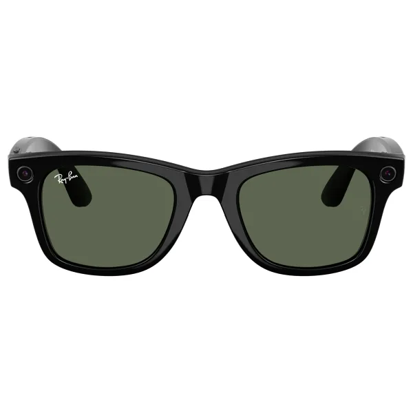 Ray-Ban Meta Wayfarer Gen 2 RW4012 50 Beden 601/7150 Parlak Siyah - G15 Yeşil