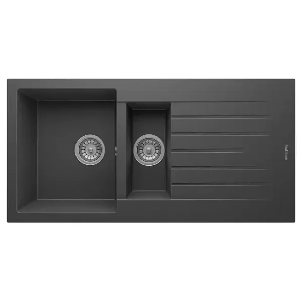 RealStone Troya P005 100 Tezgah Üstü Antrasit Granit Eviye