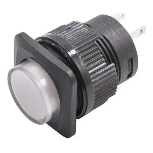 RL16-504B 16MM Plastik 2 Pin Yaylı Buton Beyaz