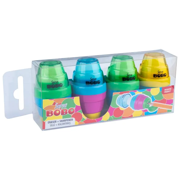 Serve Bobo 4'lü Silgili Kalemtıraş
