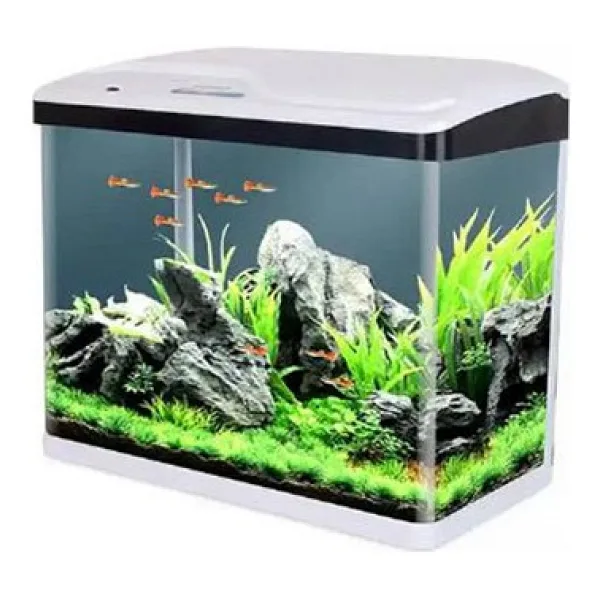 Sobo Beyaz Komple Akvaryum 30 x 19 x 33,5 cm Modern Tasarım ve Balık Dostu Özellikler