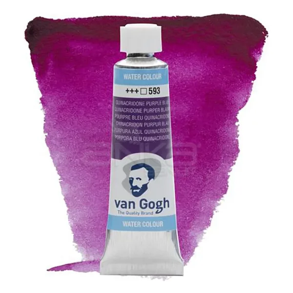 Talens Van Gogh 593 Quinacridone Purple Blue 10 ml Tüp Sulu Boya