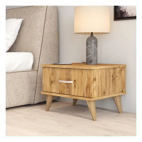 Tanmob KMD0102 Çam Tek Çekmeceli Komodin