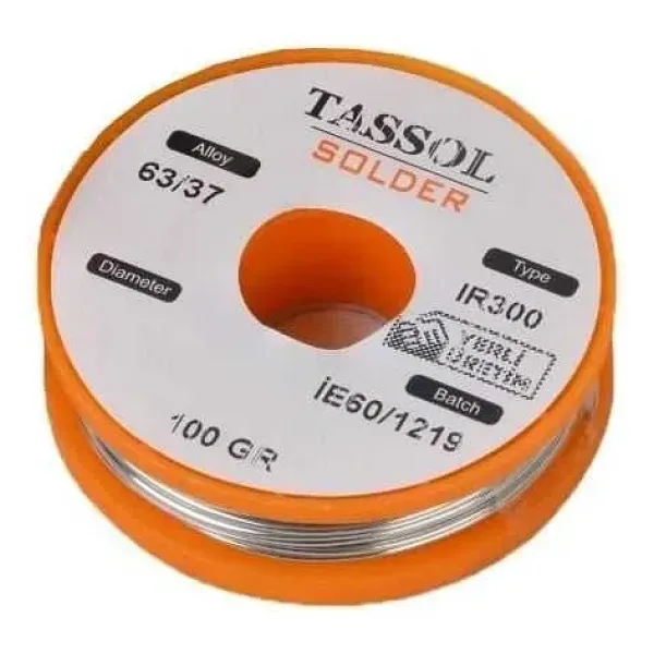 Tassol 1.2 mm 100gr Lehim Teli (%63 Kalay / %37 Kurşun)