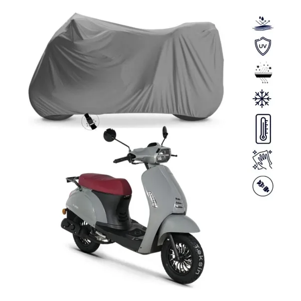 Teksin Kuba Bluebird Çantalı Motosiklet Brandası 4 Mevsim Su Geçirmez Motor Brandası