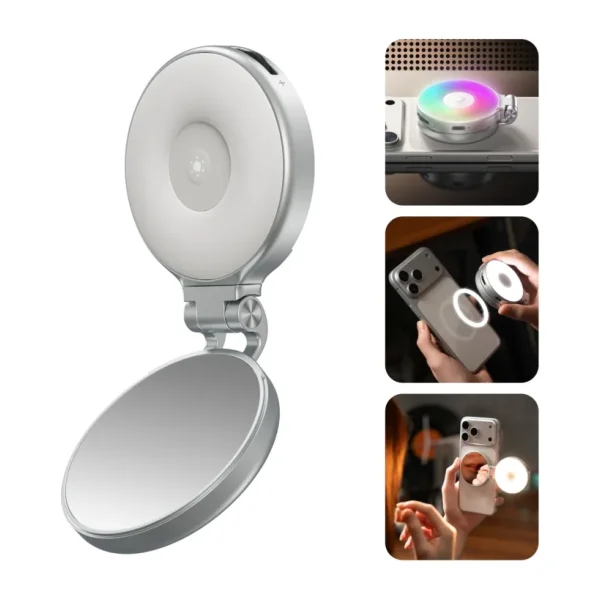 Telesin Magnetic Rgb Selfie Ring Light - Magsafe Uyumlu Rgb Aynalı Selfie Işığı