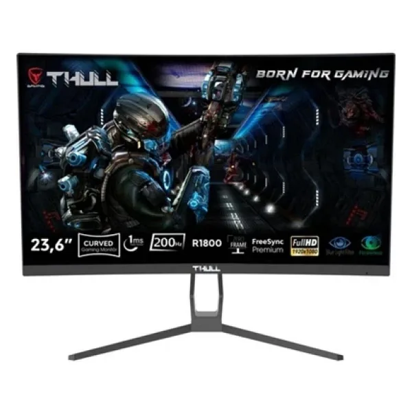 Thull Vision TG-VSN236C-200 23.6" 1 ms Full HD Curved 200 Hz Oyuncu Monitörü