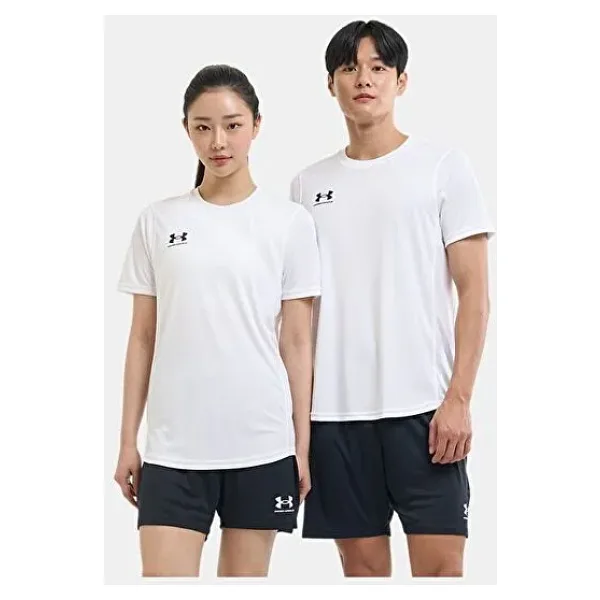 Under Armour Challenger 1379589-100 Beyaz Kısa Kollu Bisiklet Yaka Erkek Spor Tişört