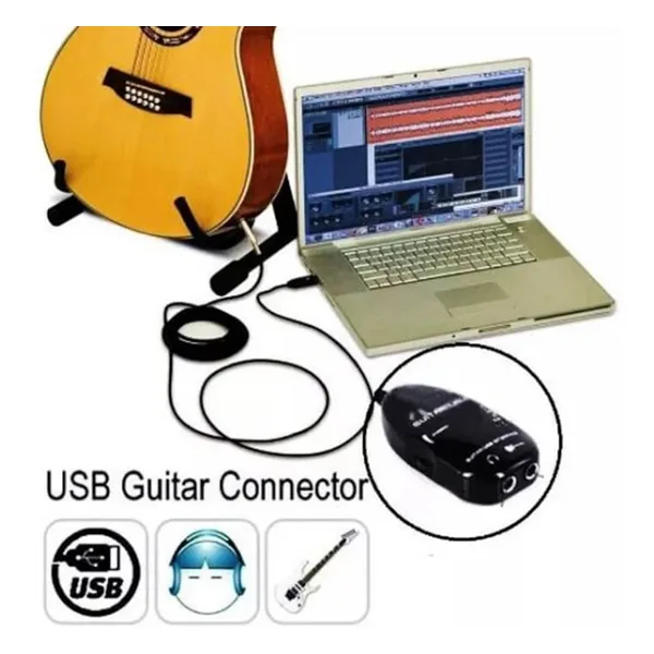 Usb Gitar Guitar Link Kablosu Çevirici Dönüştürücü