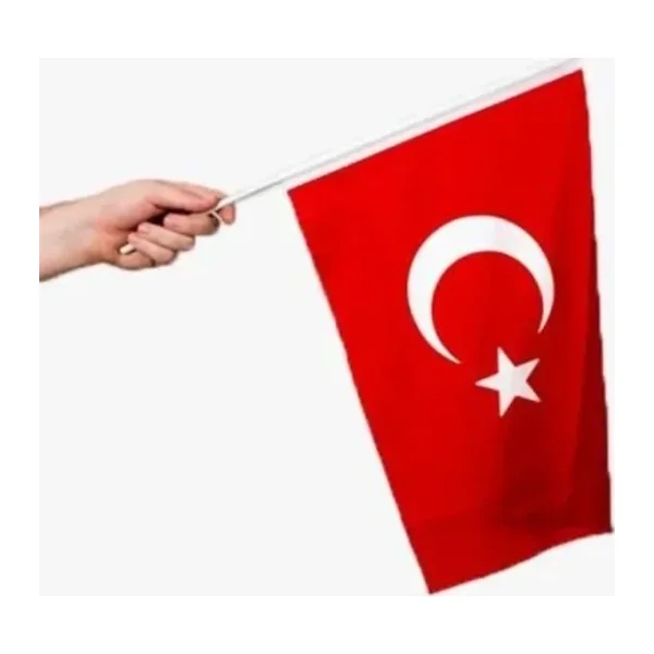 Vatan Vt226 Bez Türk Bayrağı Sopalı 30X45Cm (10 Lu Paket)