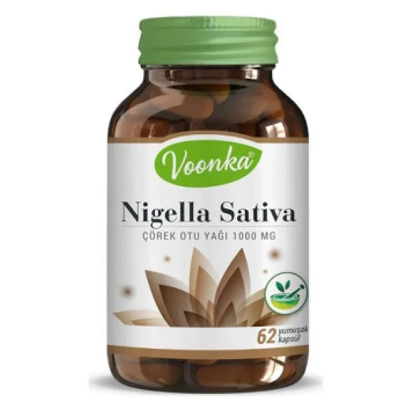 Voonka Nigella Sativa Çörek Otu Yağı 1000 mg 62 Kapsül